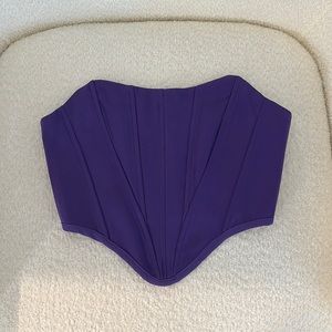 Purple Missguided corset top